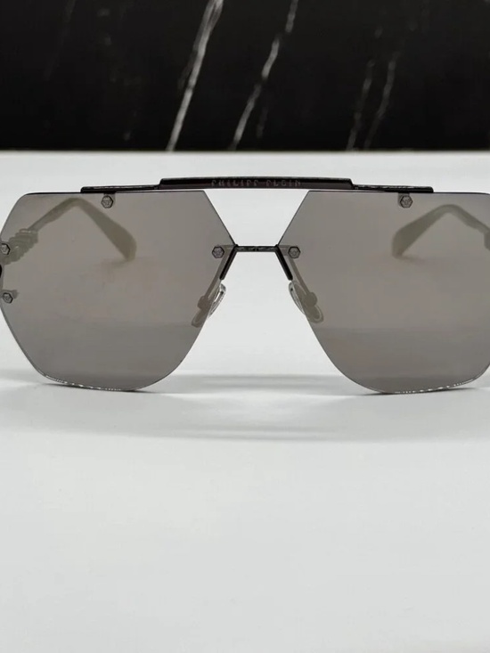Philipp Plein Sleek Black/Grey Silver Mirror Unisex Sunglasses 66-11-135 main image 9